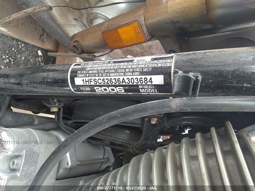 2006 HONDA VTX1300 R 1HFSC52636A303684