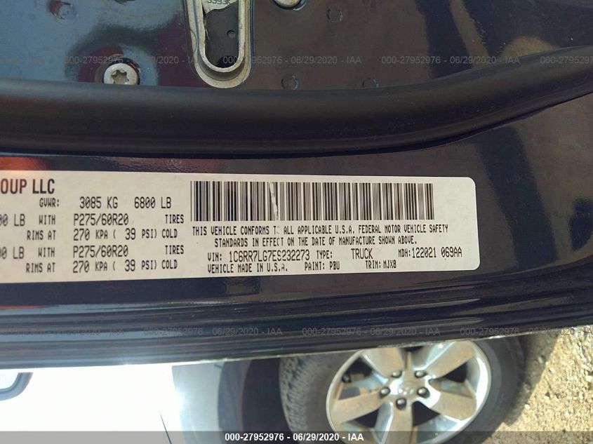 2014 RAM 1500 SLT 1C6RR7LG7ES232273