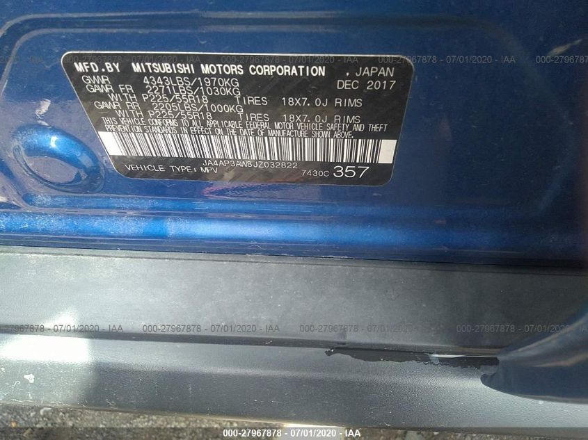 2018 MITSUBISHI OUTLANDER SPORT ES/SE JA4AP3AW8JZ032822