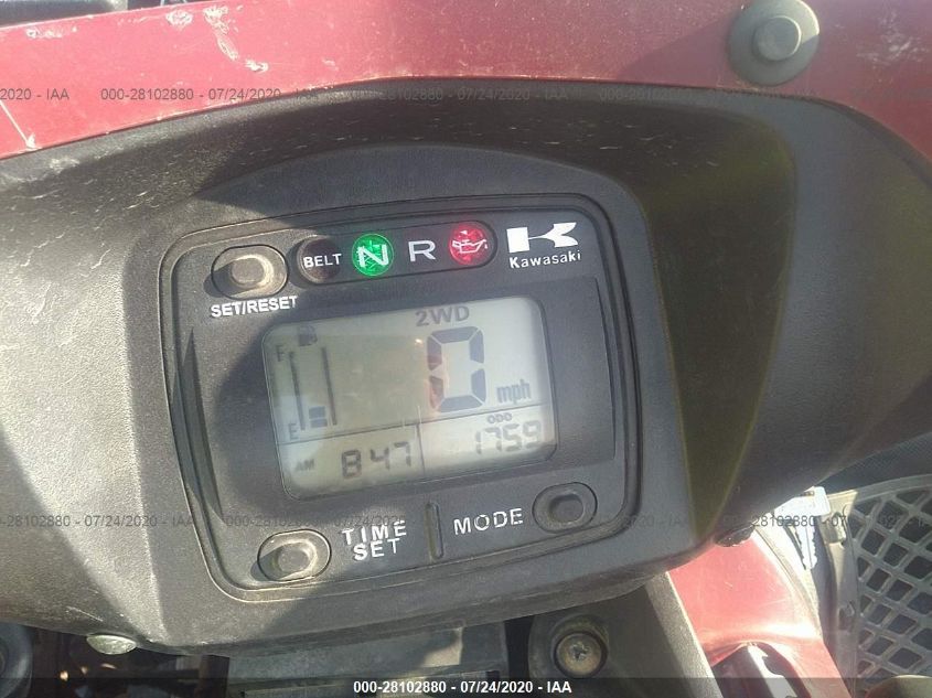 2011 KAWASAKI KVF750 E JKAVFDD14BB522713