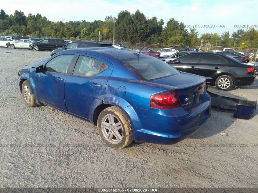 2013 DODGE AVENGER SXT 1C3CDZCB9DN519922