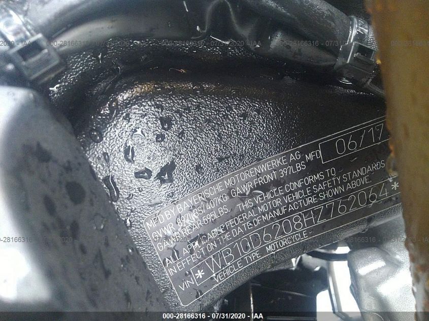 2017 BMW S 1000 R WB10D6208HZ762064