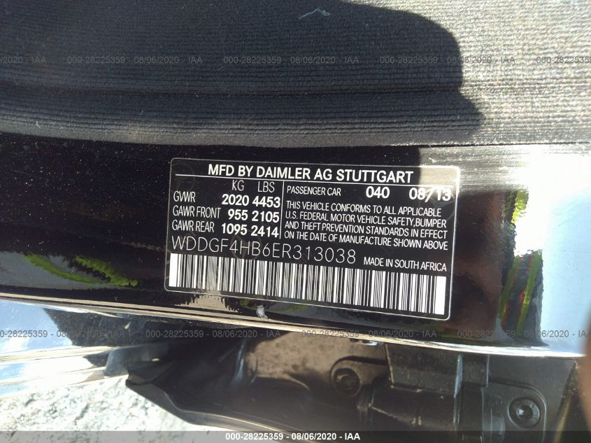 2014 MERCEDES-BENZ C-CLASS C 250 WDDGF4HB6ER313038