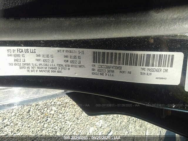 2015 CHRYSLER 200 S 1C3CCCBB6FN733058