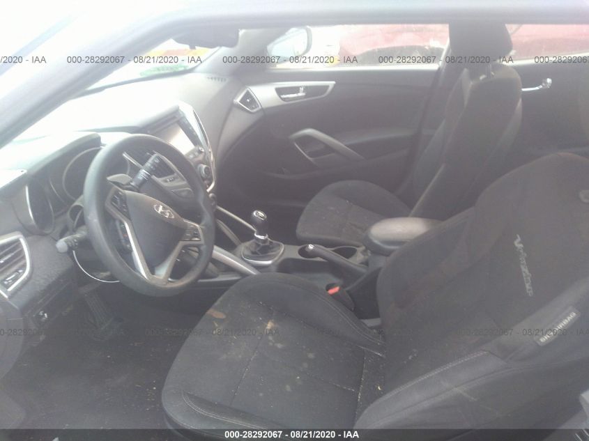 2013 HYUNDAI VELOSTER W/BLACK INT KMHTC6AD4DU157775