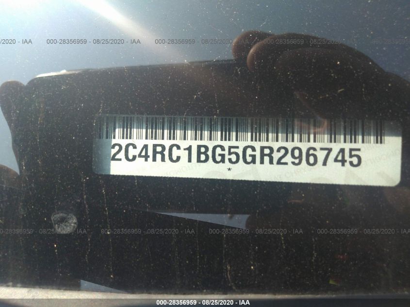 2016 CHRYSLER TOWN & COUNTRY TOURING 2C4RC1BG5GR296745