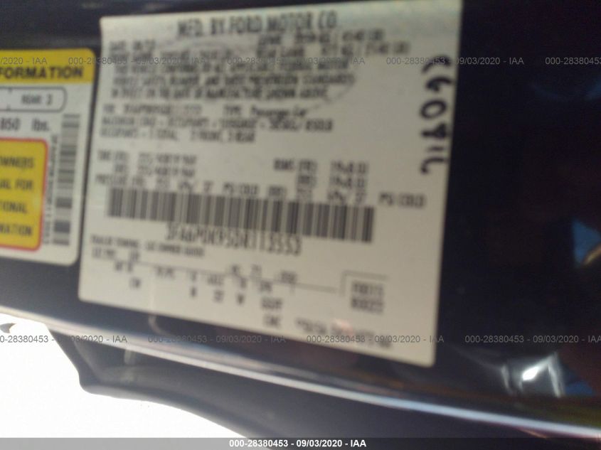 2013 FORD FUSION TITANIUM 3FA6P0K95DR113553