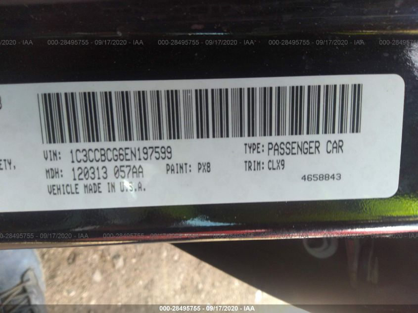 2014 CHRYSLER 200 LIMITED 1C3CCBCG6EN197599