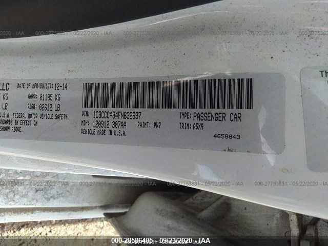 2015 CHRYSLER 200 LIMITED 1C3CCCAB4FN632697