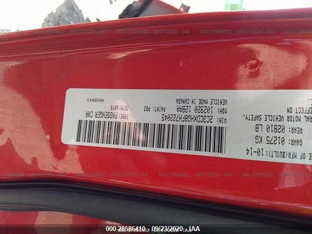 2015 DODGE CHARGER SXT 2C3CDXHG8FH722045