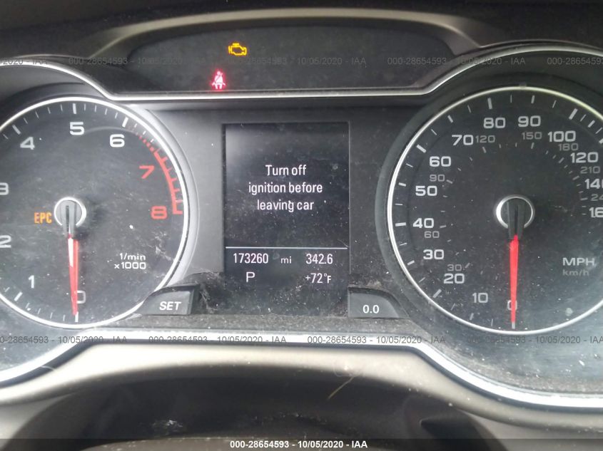 2013 AUDI A4 PREMIUM PLUS WAUFFAFL5DN027992
