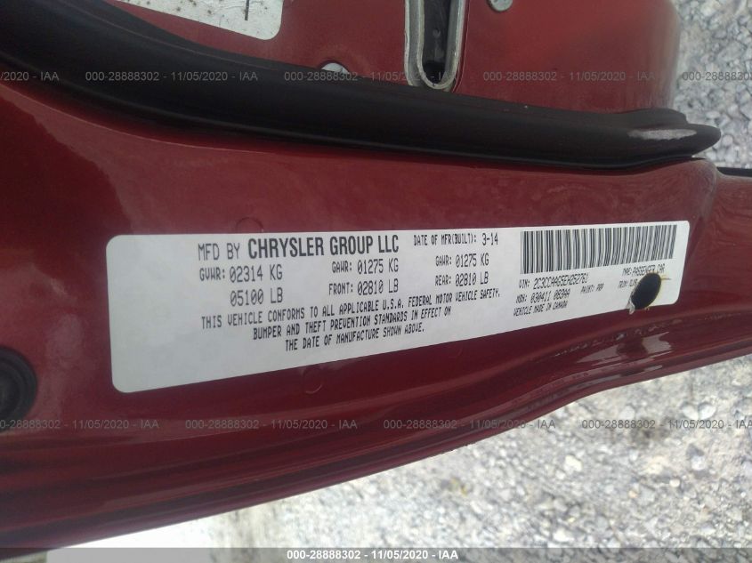 2014 CHRYSLER 300 2C3CCAAG5EH252761