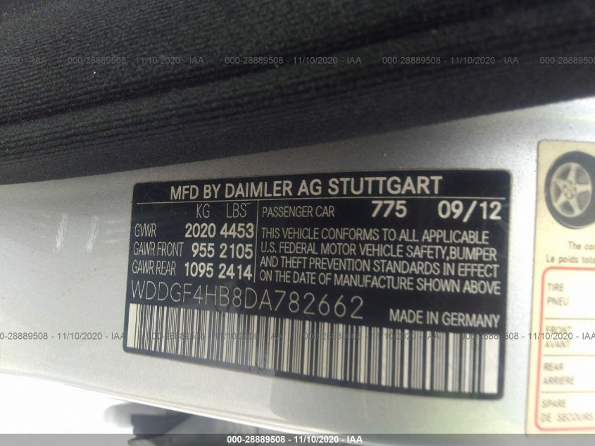 2013 MERCEDES-BENZ C-CLASS C 250 WDDGF4HB8DA782662