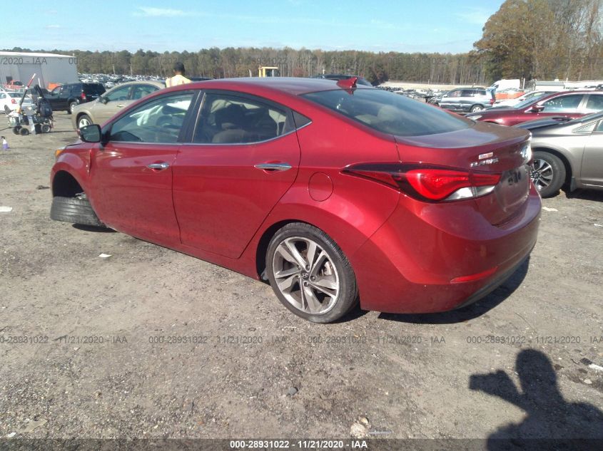 2014 HYUNDAI ELANTRA LIMITED 5NPDH4AE3EH482971