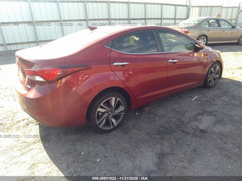 2014 HYUNDAI ELANTRA LIMITED 5NPDH4AE3EH482971