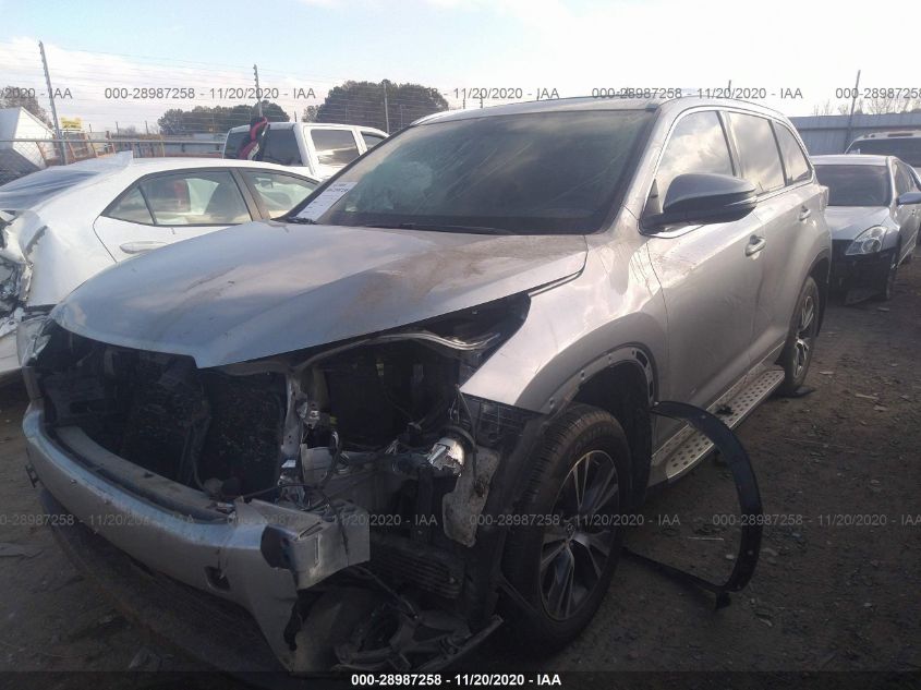 2016 TOYOTA HIGHLANDER XLE 5TDKKRFH7GS137609