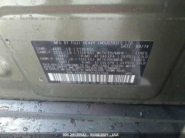2015 SUBARU OUTBACK 2.5I LIMITED 4S4BSBLC3F3237668