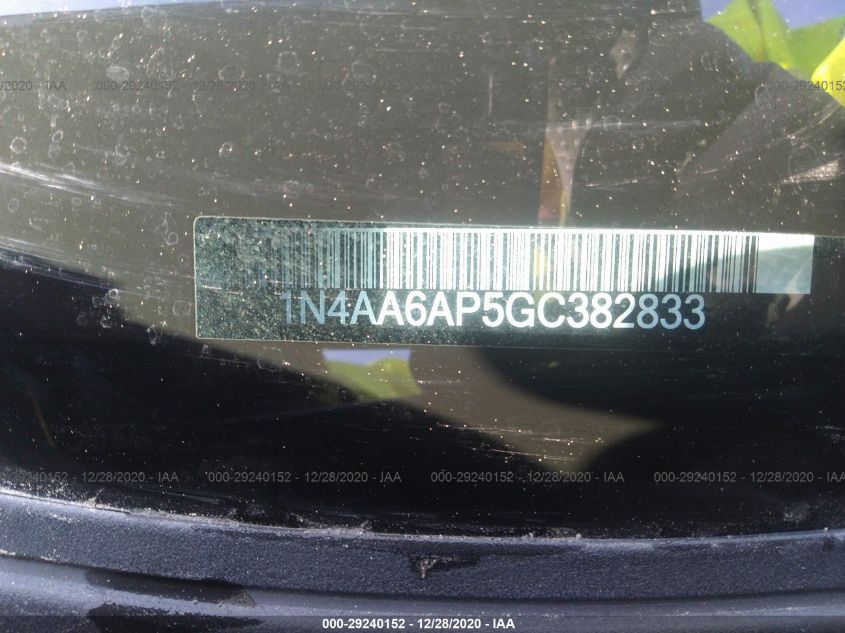 2016 NISSAN MAXIMA 3.5 S 1N4AA6AP5GC382833
