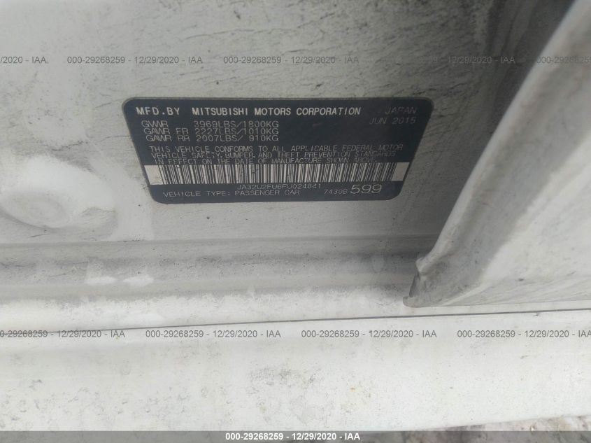 2015 MITSUBISHI LANCER ES JA32U2FU6FU024841