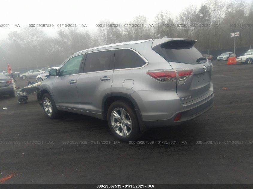 2014 TOYOTA HIGHLANDER LIMITED 5TDYKRFH4ES010498