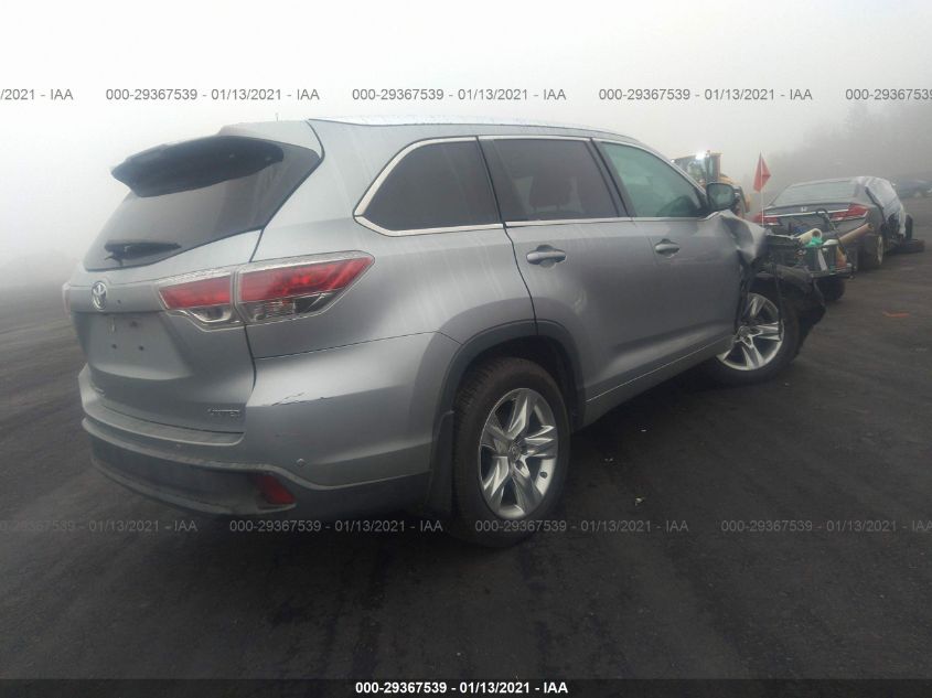 2014 TOYOTA HIGHLANDER LIMITED 5TDYKRFH4ES010498