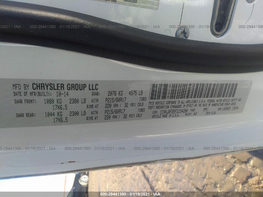2015 JEEP PATRIOT HIGH ALTITUDE EDITION 1C4NJRFB5FD154284
