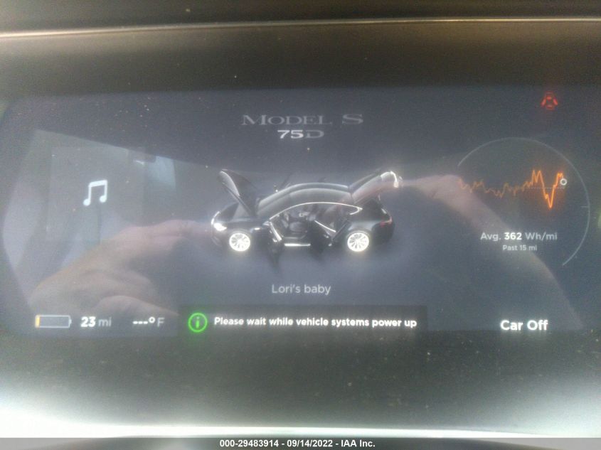 2016 TESLA MODEL S 75D 5YJSA1E21GF168361