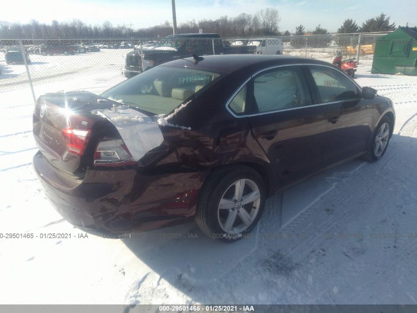 2013 VOLKSWAGEN PASSAT SE W/SUNROOF 1VWBH7A38DC120651