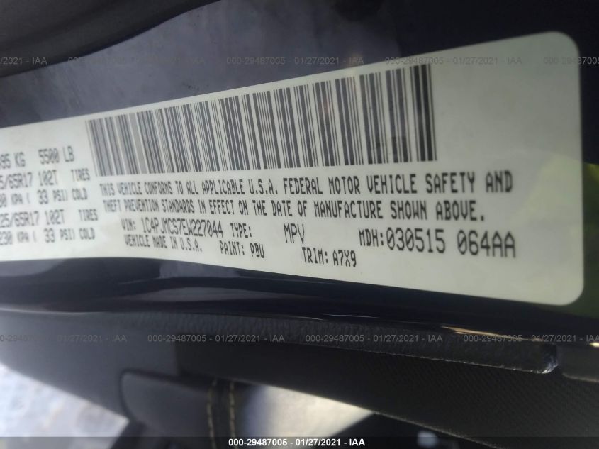 2014 JEEP CHEROKEE LATITUDE 1C4PJMCS7EW227044