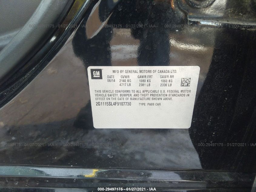 2015 CHEVROLET IMPALA LT 2G1115SL4F9107730