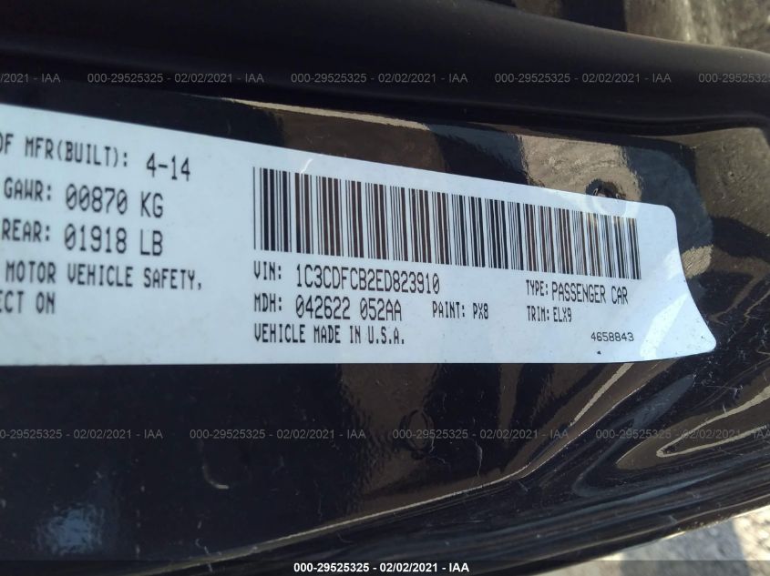 2014 DODGE DART LIMITED 1C3CDFCB2ED823910