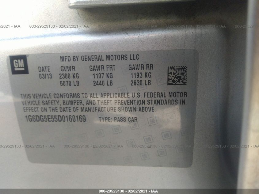 2013 CADILLAC CTS SEDAN LUXURY 1G6DG5E55D0160169