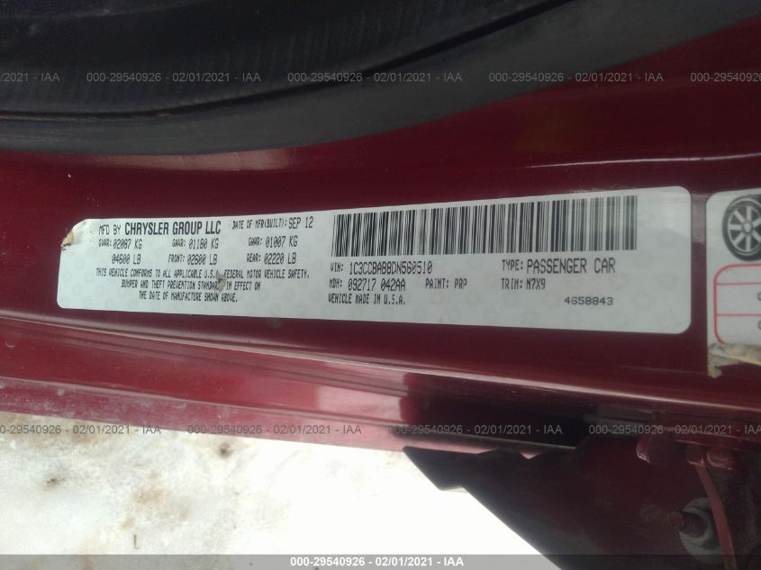 2013 CHRYSLER 200 LX 1C3CCBAB8DN560510
