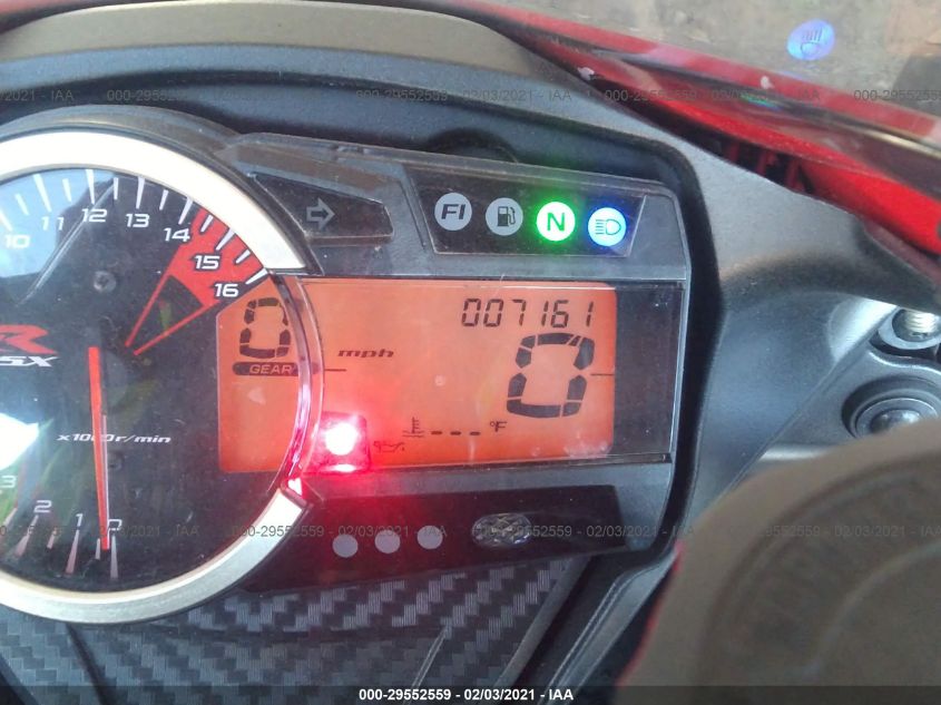 2014 SUZUKI GSX-R750 JS1GR7MA4E2100091