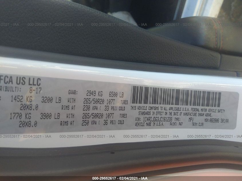 Фото: 1C4RDJDG3JC161239 - 9