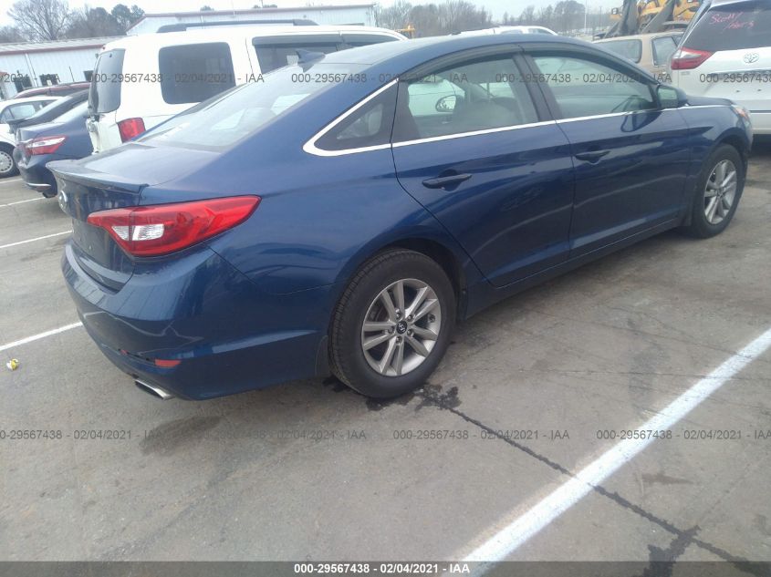 2015 HYUNDAI SONATA 2.4L SE 5NPE24AF4FH061339