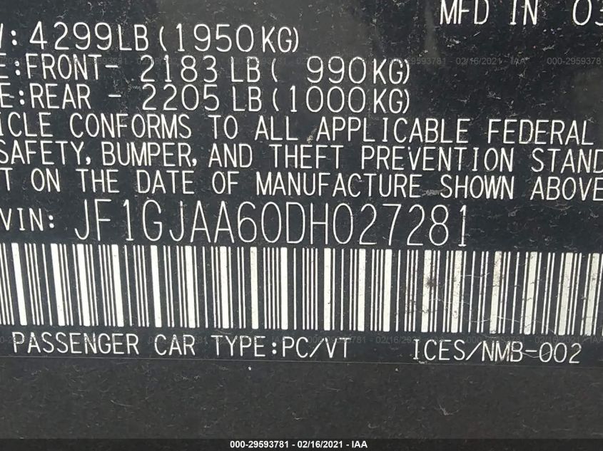 2013 SUBARU IMPREZA SEDAN JF1GJAA60DH027281