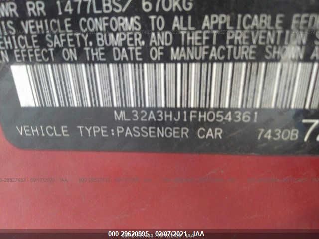 2015 MITSUBISHI MIRAGE DE/RF ML32A3HJ1FH054361
