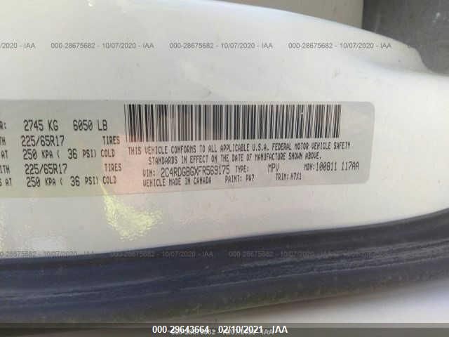 2015 DODGE GRAND CARAVAN SE 2C4RDGBGXFR569175