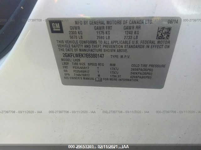 2014 GMC TERRAIN SLE 2GKFLWEK7E6380147