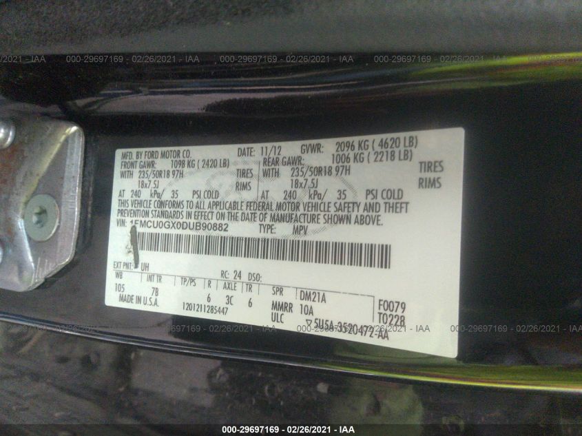 2013 FORD ESCAPE SE 1FMCU0GX0DUB90882