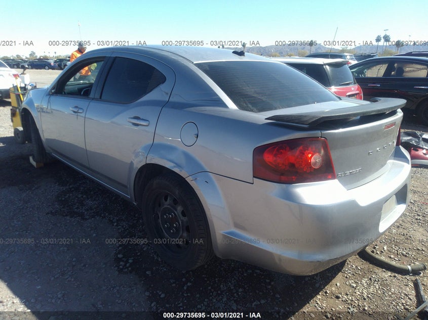 2013 DODGE AVENGER VIN: 1C3CDZAB7DN614398