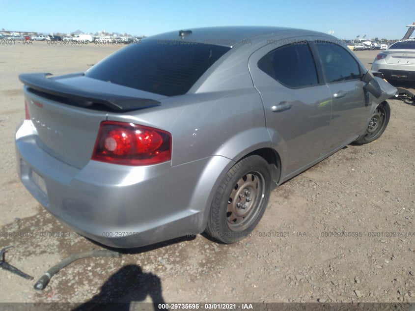 2013 DODGE AVENGER VIN: 1C3CDZAB7DN614398