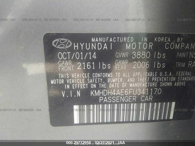 2015 HYUNDAI ELANTRA SE KMHDH4AE6FU341170