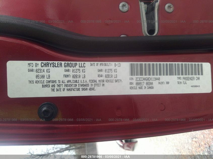 2014 CHRYSLER 300 2C3CCAAG0EH119440