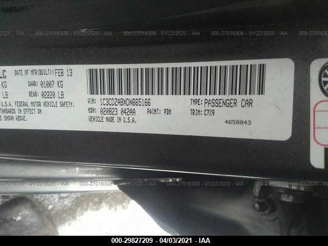 2013 DODGE AVENGER SE 1C3CDZABXDN665166