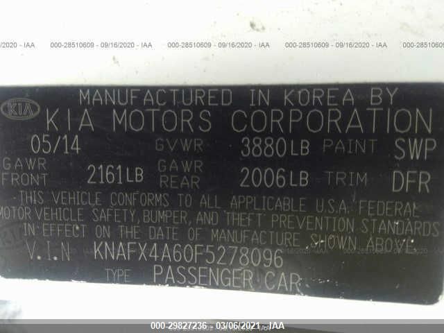 2015 KIA FORTE LX KNAFX4A60F5278096