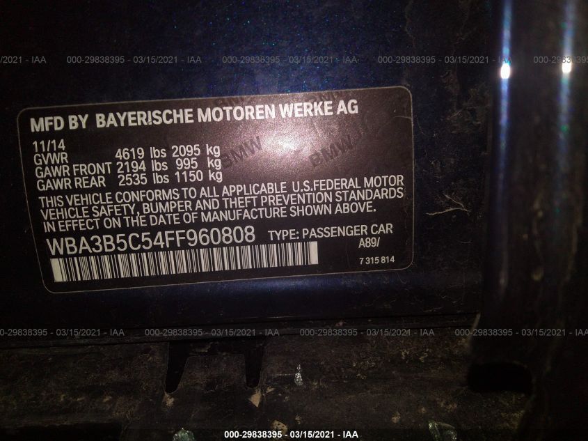 2015 BMW 3 SERIES 328I XDRIVE WBA3B5C54FF960808