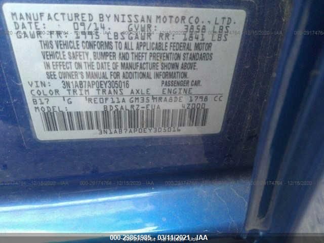 2014 NISSAN SENTRA SR 3N1AB7AP0EY305016
