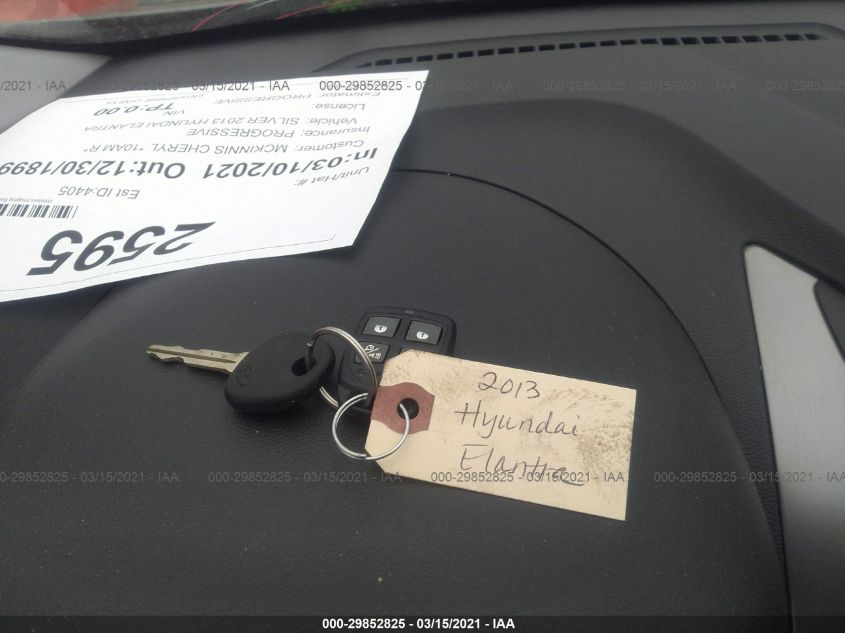 2013 HYUNDAI ELANTRA LIMITED KMHDH4AE6DU578951